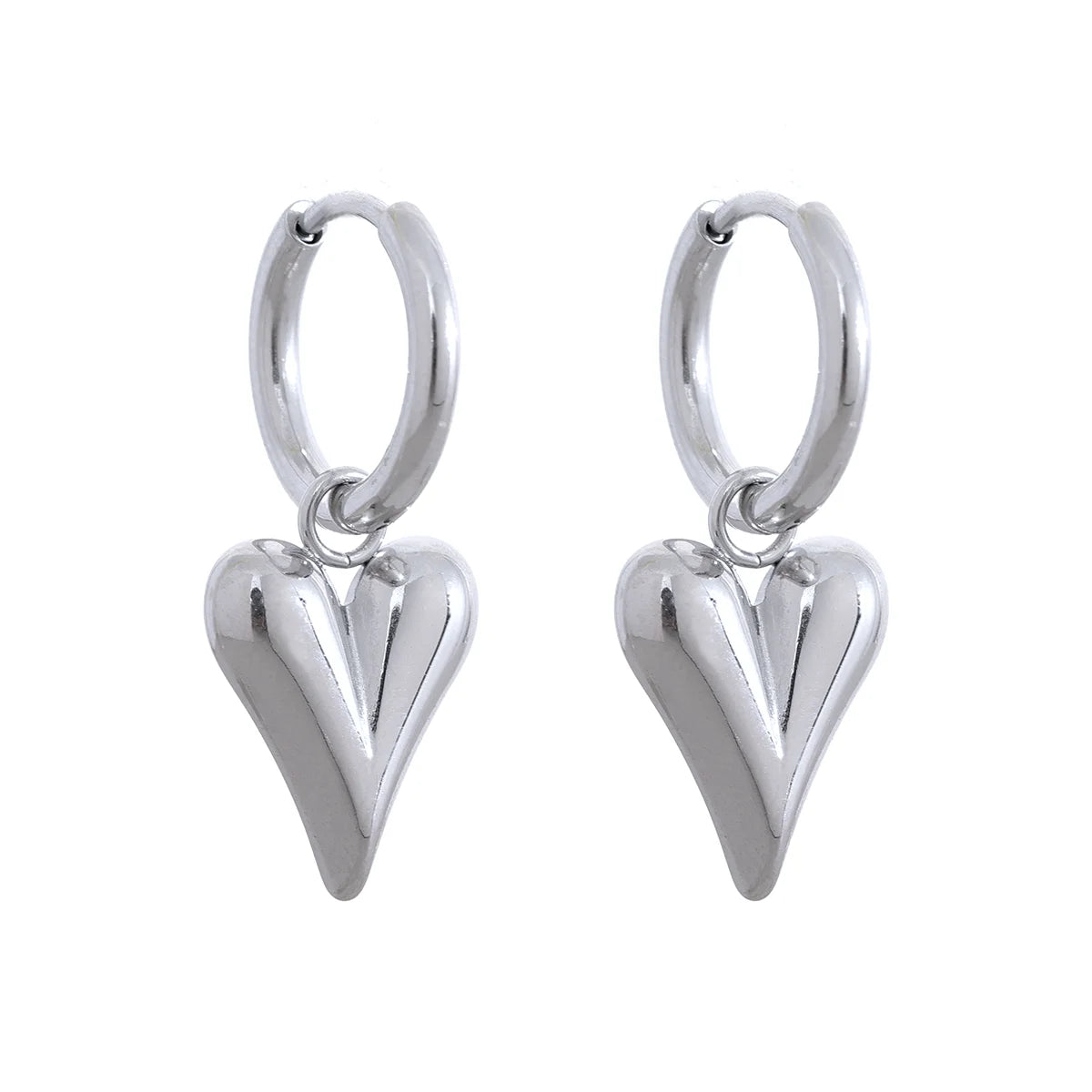 Heart Hoop Earrings Charm