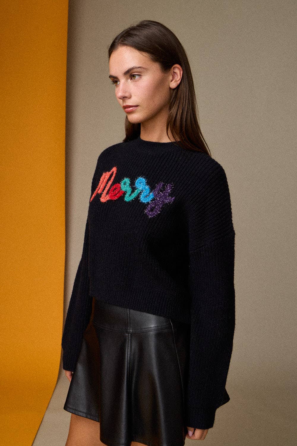 Emma Loose Fit Cropped Merry Knit Pullover