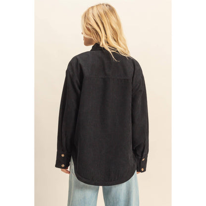 Classic Corduroy Shacket With Pockets