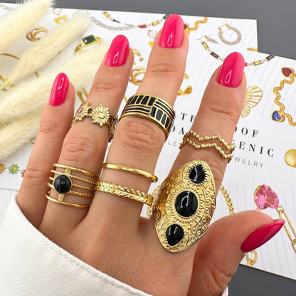 Black Stone Statement Ring