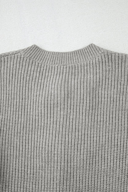 Philippine Gray Sweet Bow Front Cropped Knit Cardigan