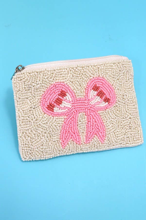 BOW RIBBON RAINBOW HOLIDAY POUCH