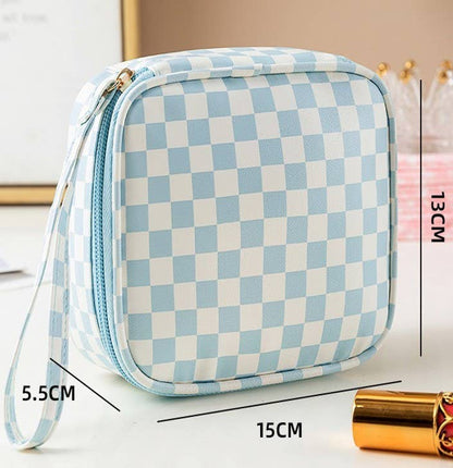 Checker Cosmetic Bag