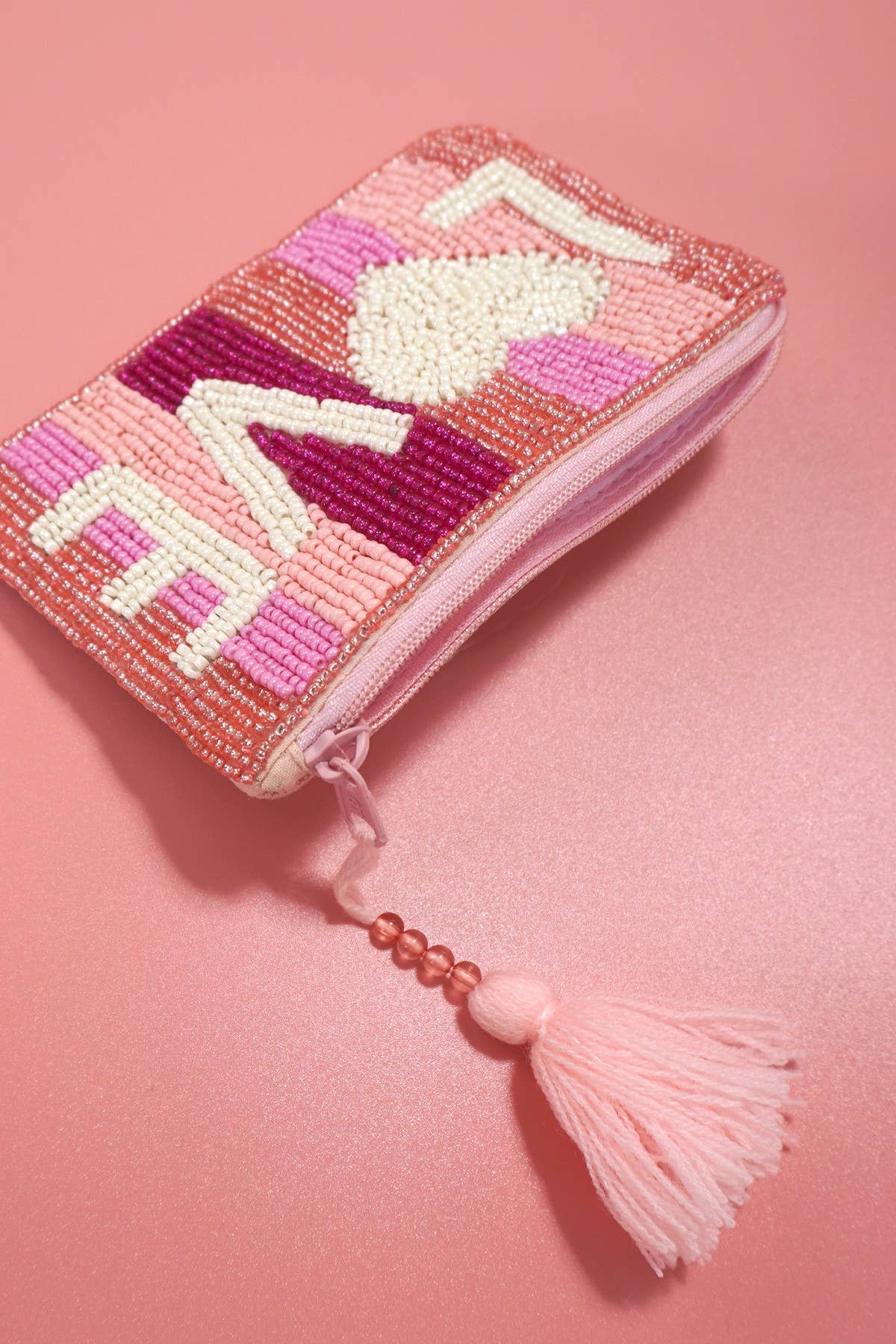 Love Beaded Coin Purse