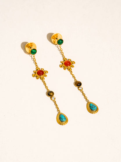 Bellevie Gemstone Drop Earrings