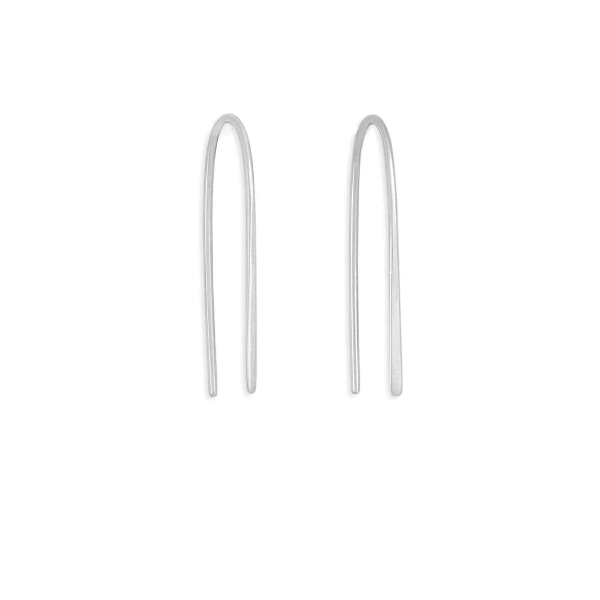 Sterling Silver or Gold Plate Arc Earrings 23x7mm