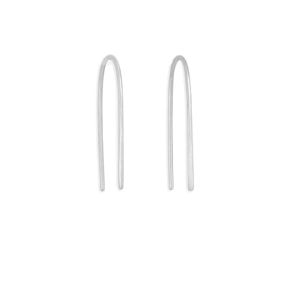 Sterling Silver or Gold Plate Arc Earrings 23x7mm