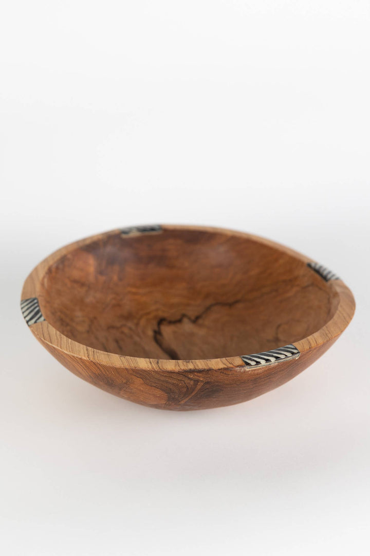 Hand Carved - Wood Serving Bowl