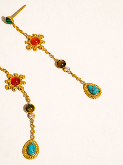 Bellevie Gemstone Drop Earrings