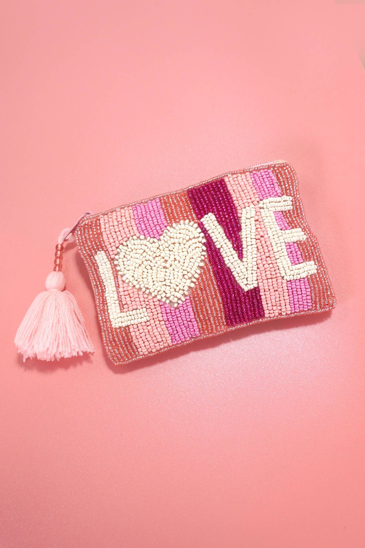 Love Beaded Coin Purse
