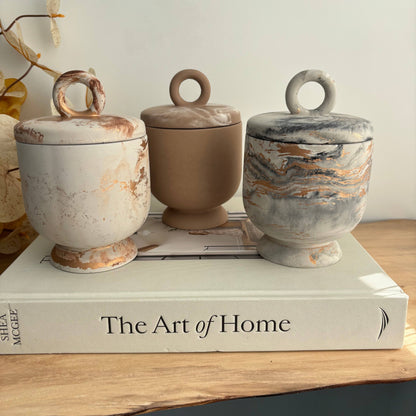 Calista Vessel | Concrete Vessel | Cotton Swab Holder