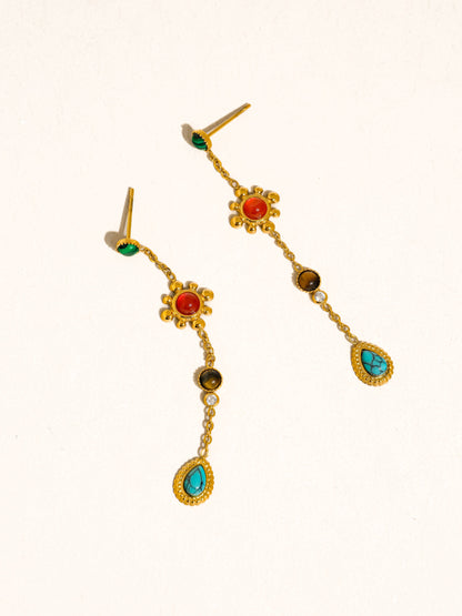 Bellevie Gemstone Drop Earrings