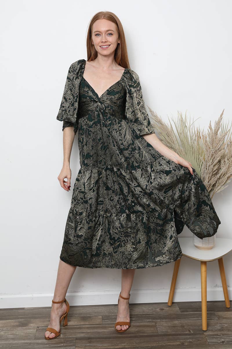TWIST FRONT MAXI DRESS