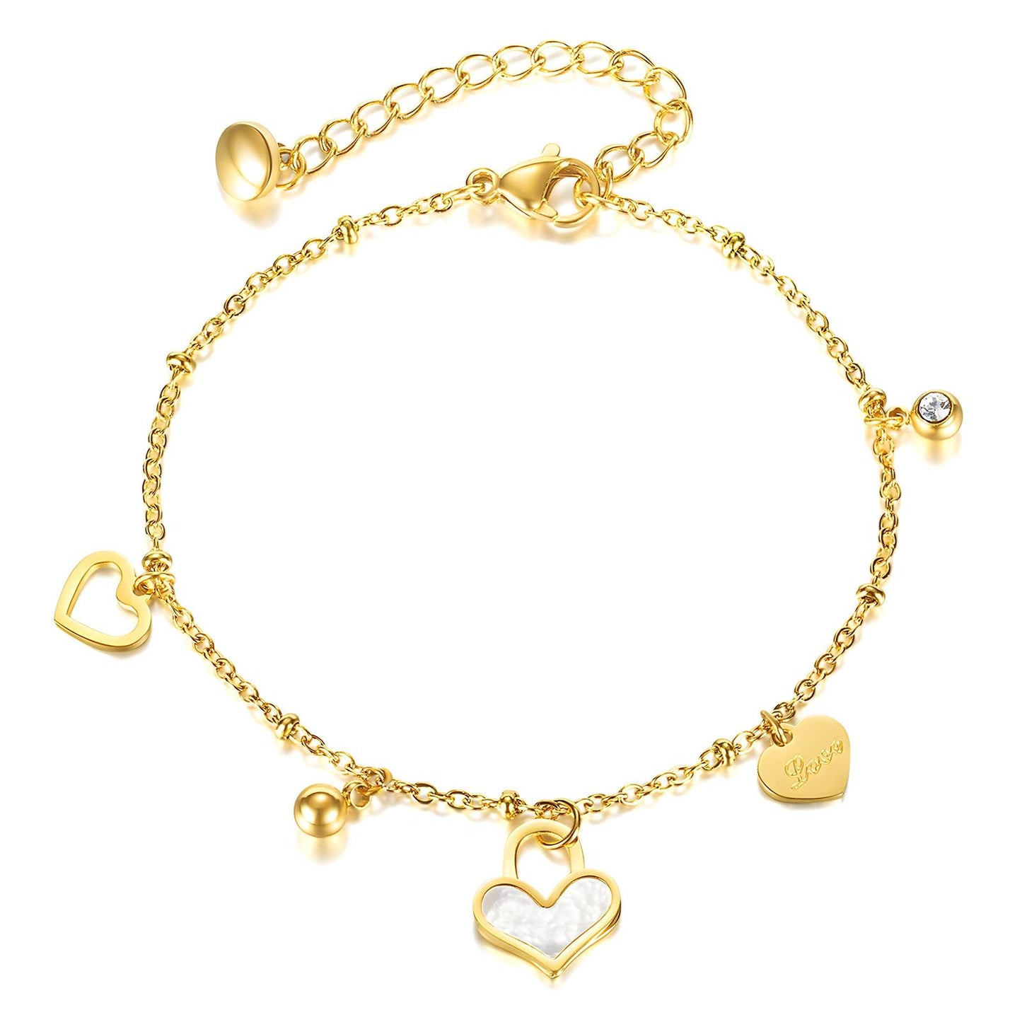 Heart Charm Bracelet