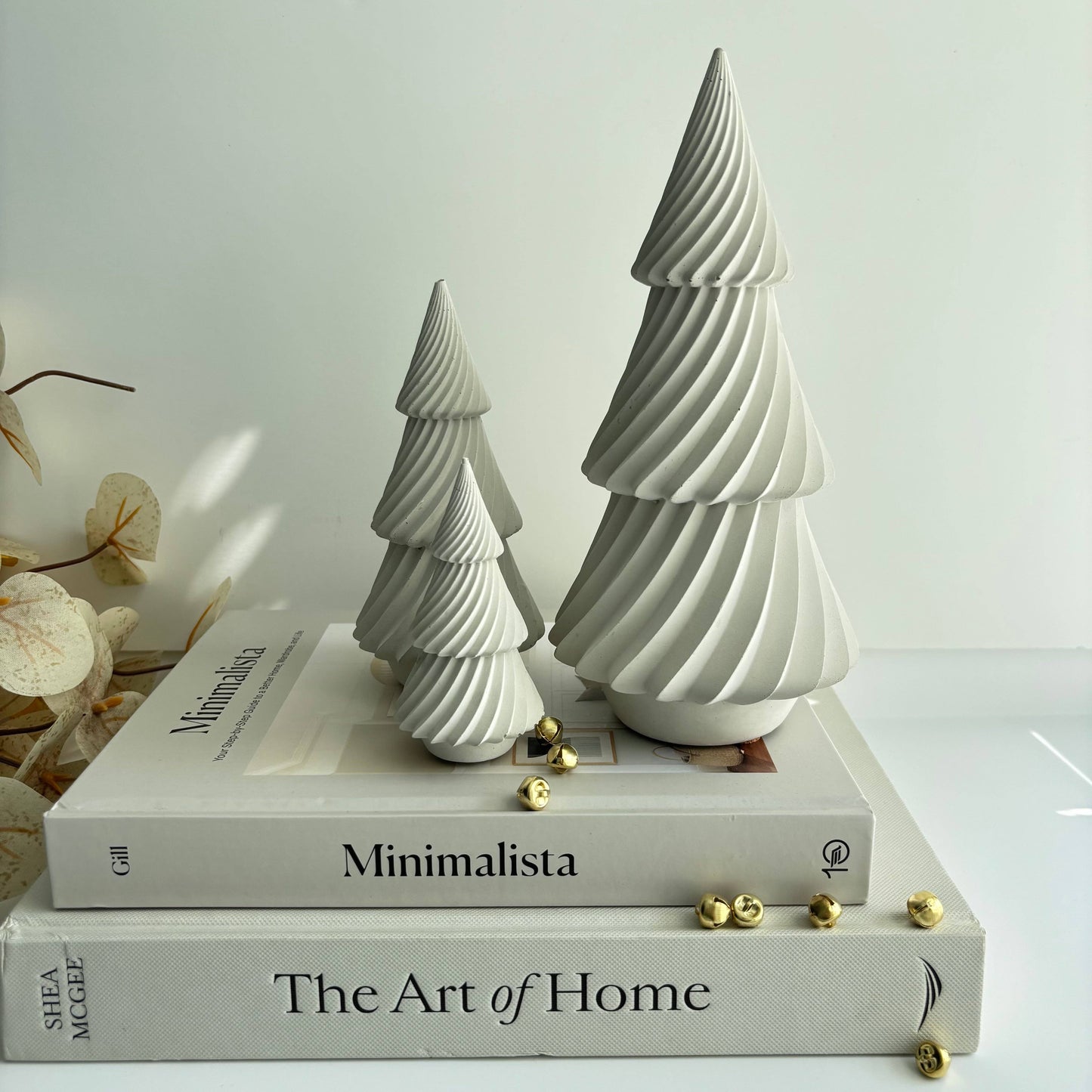 Twist Pines Trio - Concrete Holiday Trees | Christmas Decor