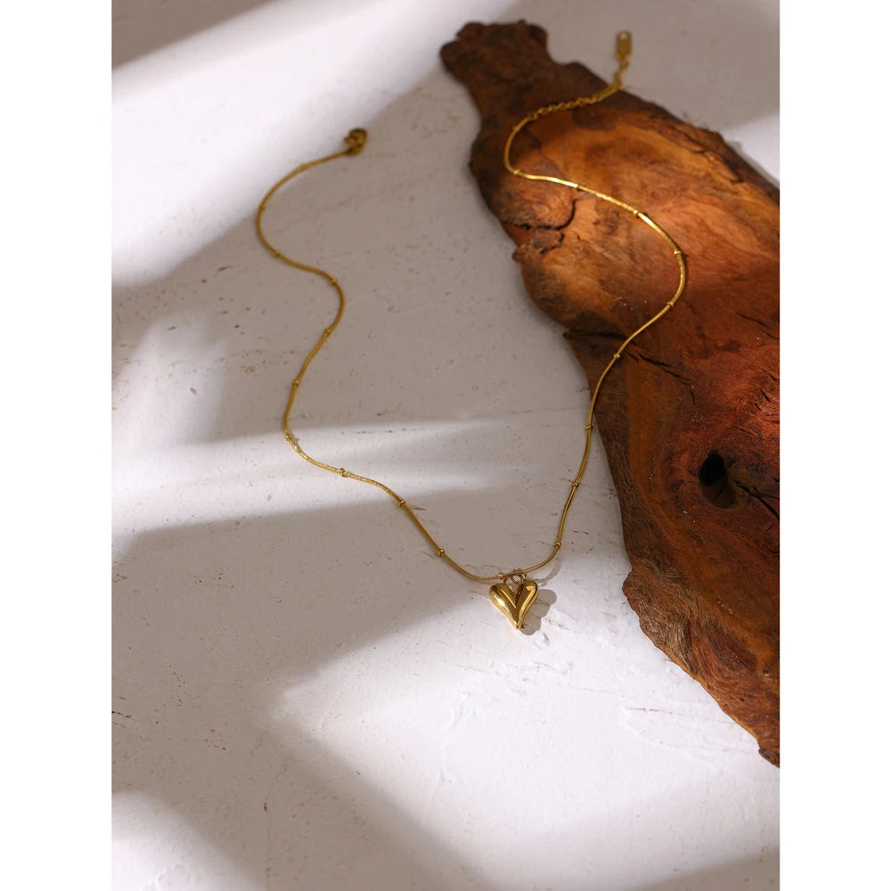 Heart Pendant Chain Necklace