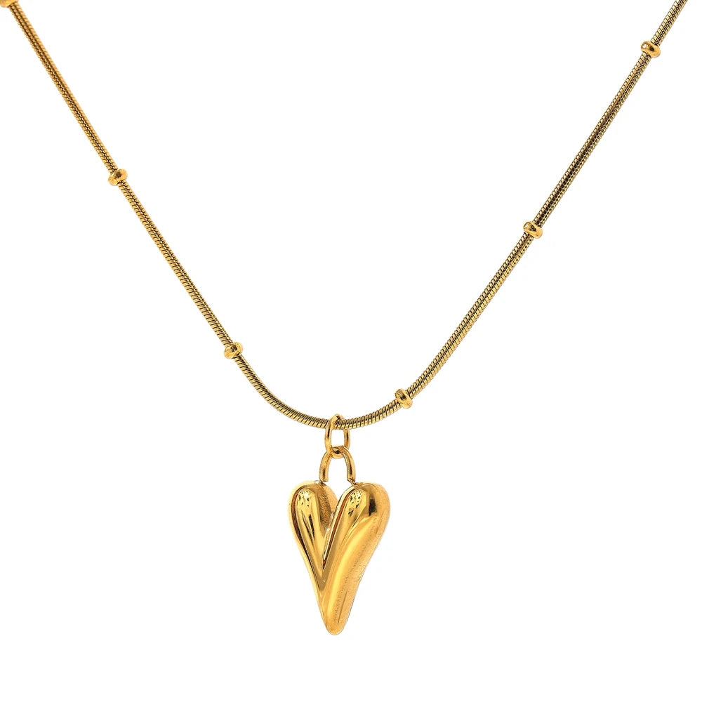 Heart Pendant Chain Necklace