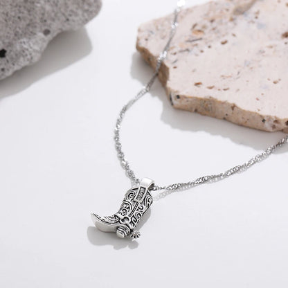 Western Cowboy Boot Necklace