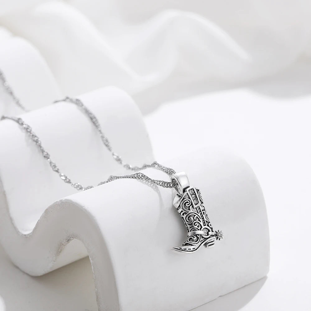 Western Cowboy Boot Necklace