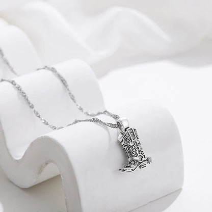 Western Cowboy Boot Necklace