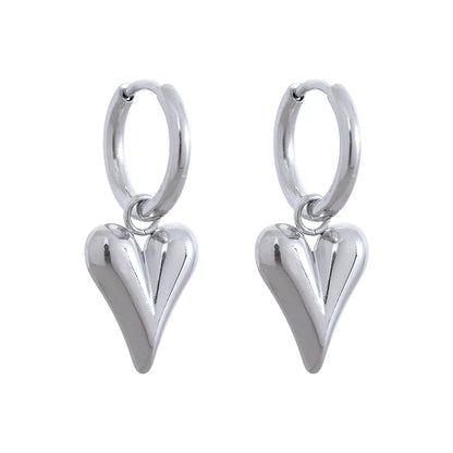 Heart Hoop Earrings Charm