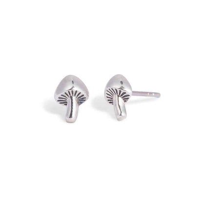 Sterling Silver  Mushroom Post Earrings