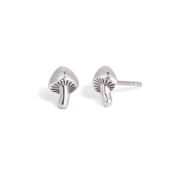 Sterling Silver  Mushroom Post Earrings