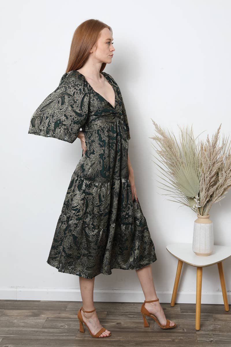 TWIST FRONT MAXI DRESS
