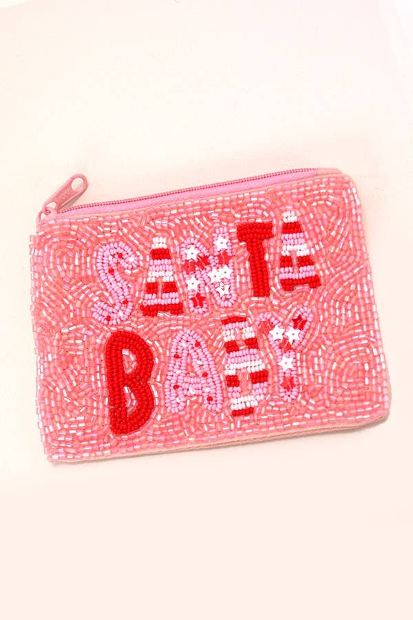 Holiday Beaded Coin Purse