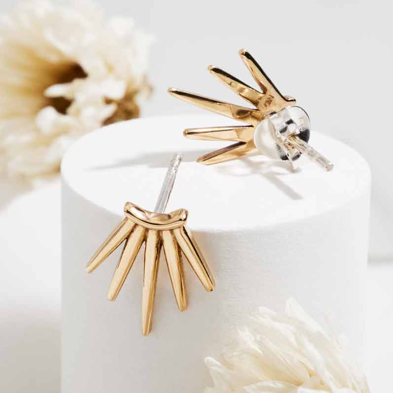 Five Spike Post Earrings