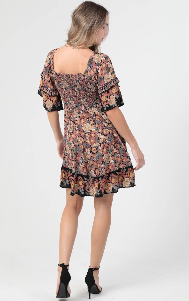 V NECK TWIST FRONT HO LO DRESS