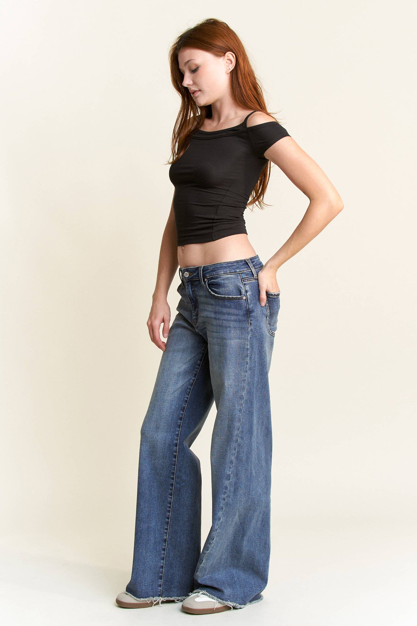 ENJEAN-Baggy Wide with Curved Side Seam